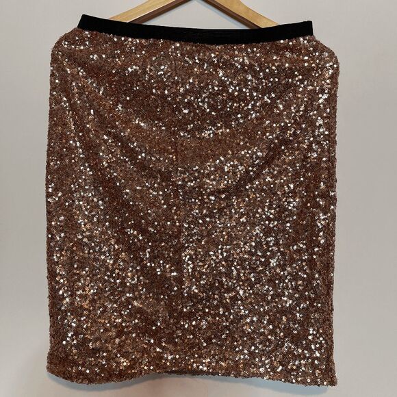 The Limited Dresses & Skirts - The Limited Champagne Sequin Holiday NYE Skirt Size M